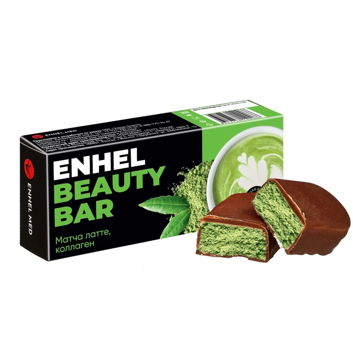 Enhel Collagen beauty bar match, collagen, latte